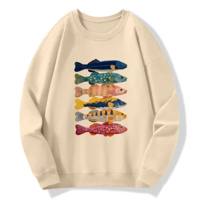 Tokyo-Tiger Colorful Fish Art Collection Classic Sweatshirt