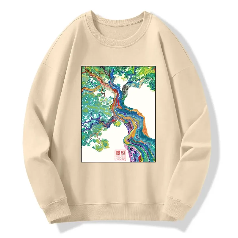 Tokyo-Tiger Colorful Magic Tree Classic Sweatshirt