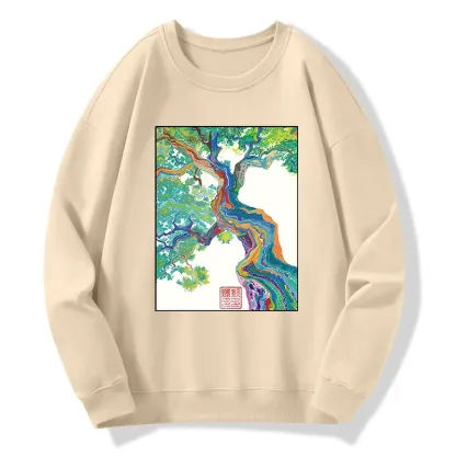 Tokyo-Tiger Colorful Magic Tree Classic Sweatshirt