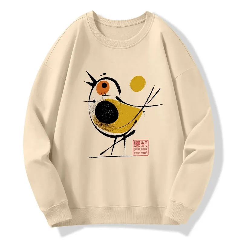 Tokyo-Tiger Aesthetic Yellow And Black Bird Classic Sweatshirt