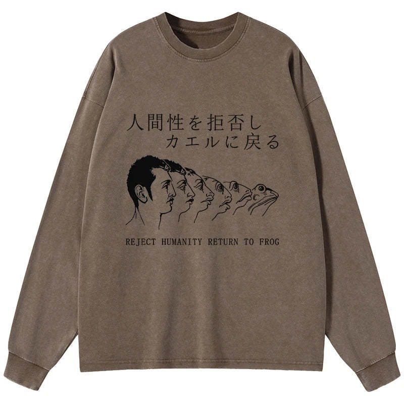 Tokyo-Tiger Return To Frog Washed Long Sleeve T-Shirt Sale
