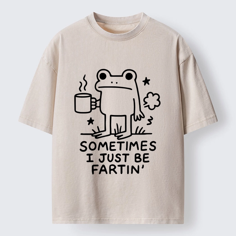 Tokyo-Tiger Sometimes A Frog Just Needs To Fart Washed T-Shirt