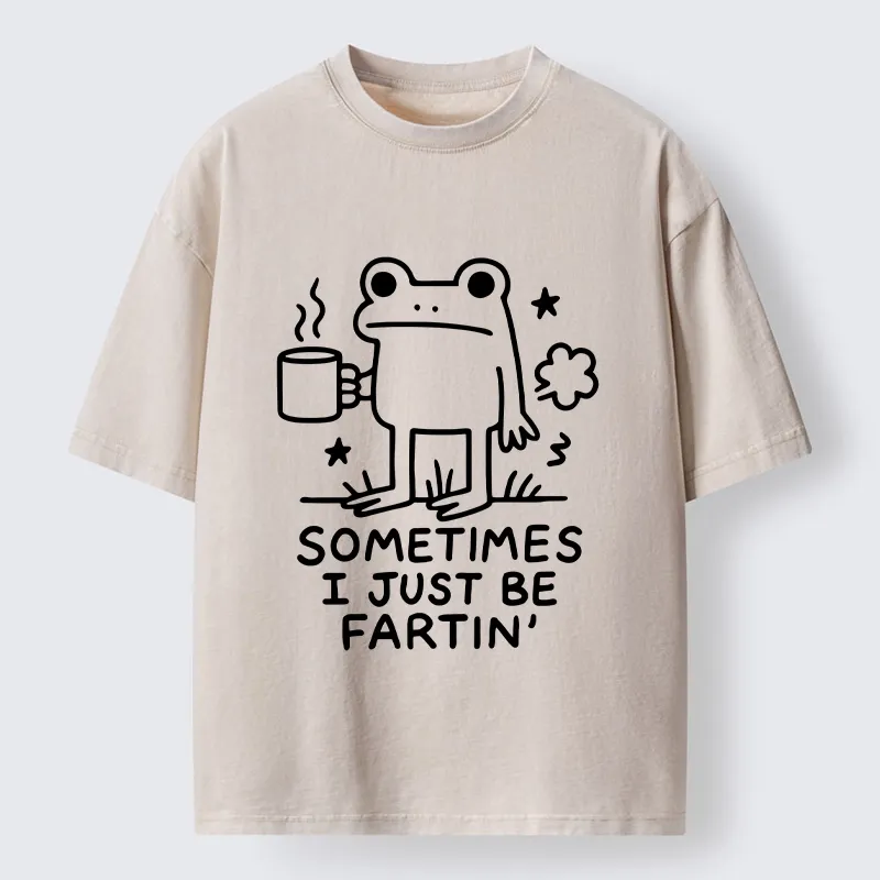 Tokyo-Tiger Sometimes A Frog Just Needs To Fart Washed T-Shirt Sale