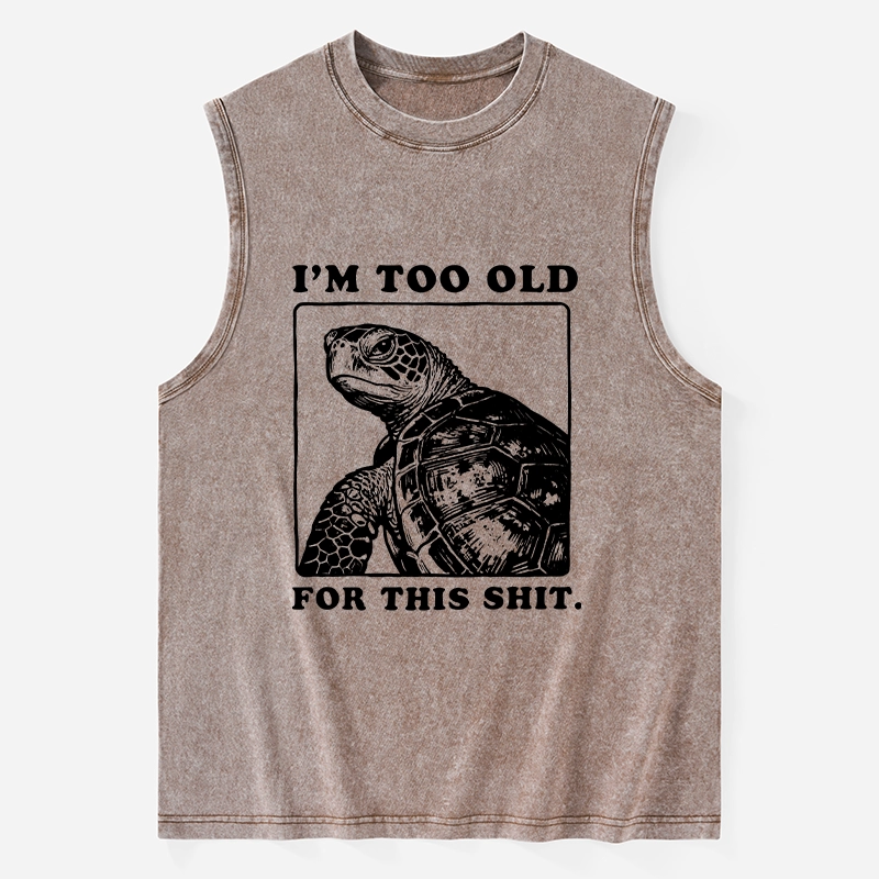 Tokyo-Tiger Turtle I Quit Meme Energy Washed Tank