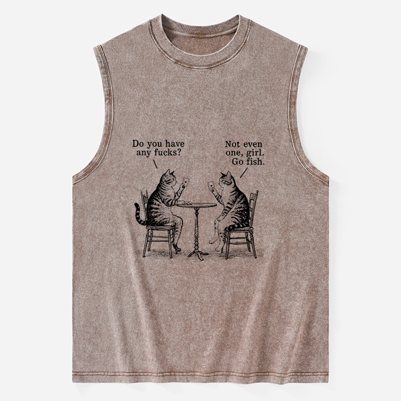 Tokyo-Tiger Cat Poker Night Washed Tank