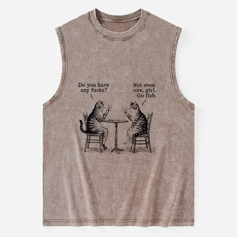 Tokyo-Tiger Cat Poker Night Washed Tank