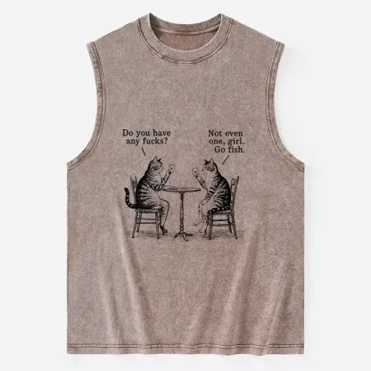 Tokyo-Tiger Cat Poker Night Washed Tank