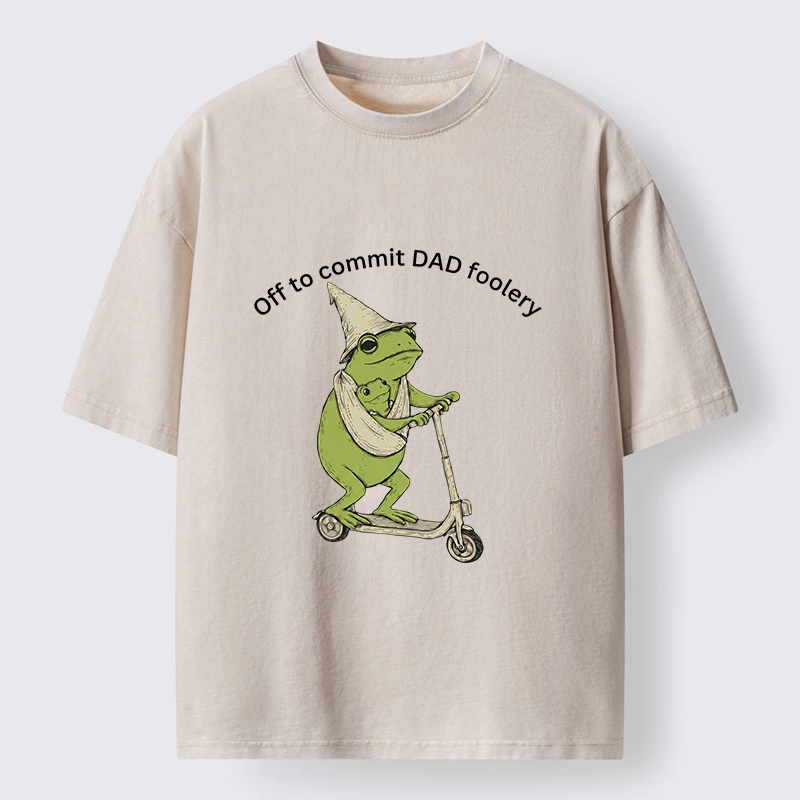 Tokyo-Tiger Frog Dad Foolery Adventure Time Washed T-Shirt