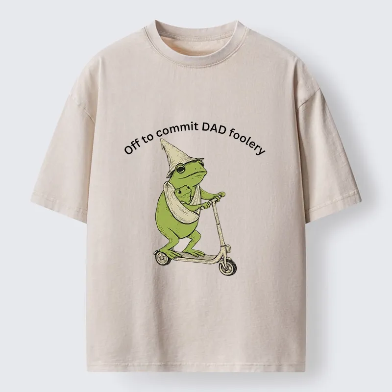 Tokyo-Tiger Frog Dad Foolery Adventure Time Washed T-Shirt