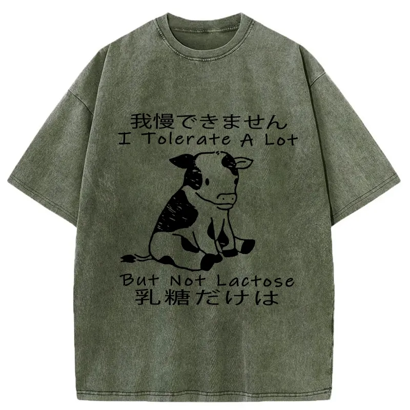 Tokyo-Tiger I Can't Tolerate Lactose Washed T-Shirt