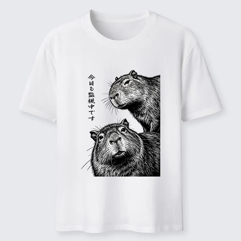 Tokyo-Tiger Capybara Surveillance Squad Classic T-Shirt Sale