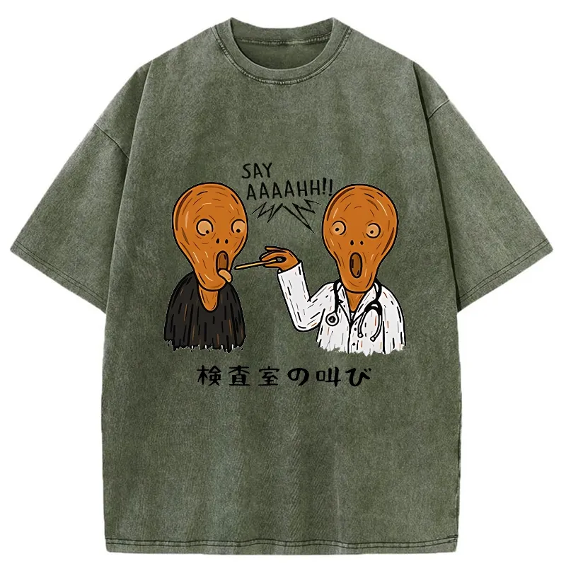 Tokyo-Tiger Doctor Scream Washed T-Shirt
