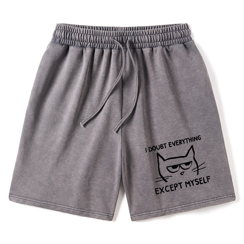 Tokyo-Tiger Confident Kitten Washed Shorts