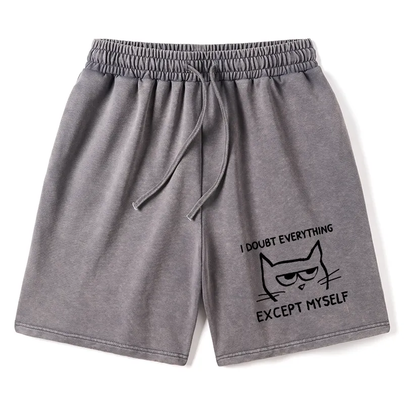 Tokyo-Tiger Confident Kitten Washed Shorts