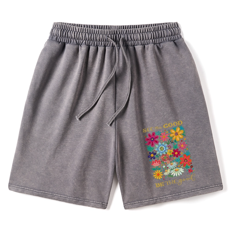 Tokyo-Tiger Flower：See The Good Be The Good Washed Shorts