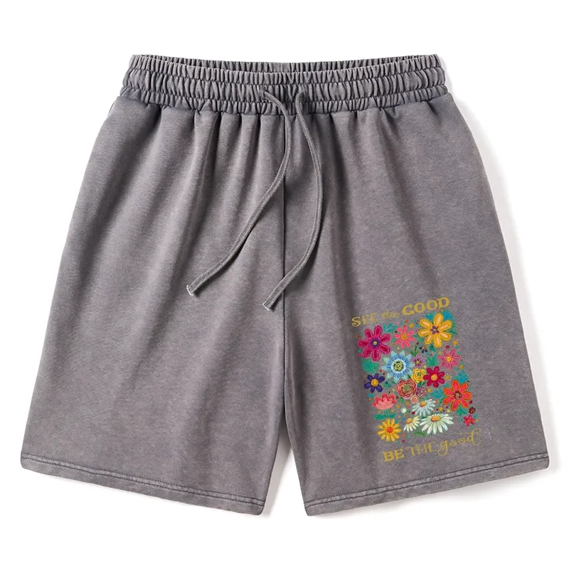 Tokyo-Tiger Flower：See The Good Be The Good Washed Shorts