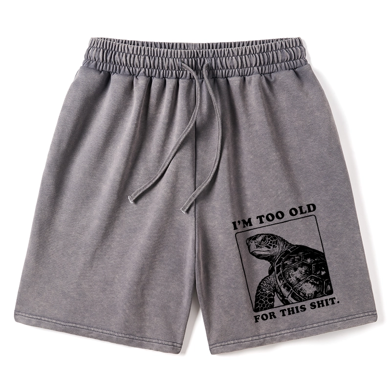 Tokyo-Tiger Turtle I Quit Meme Energy Washed Shorts