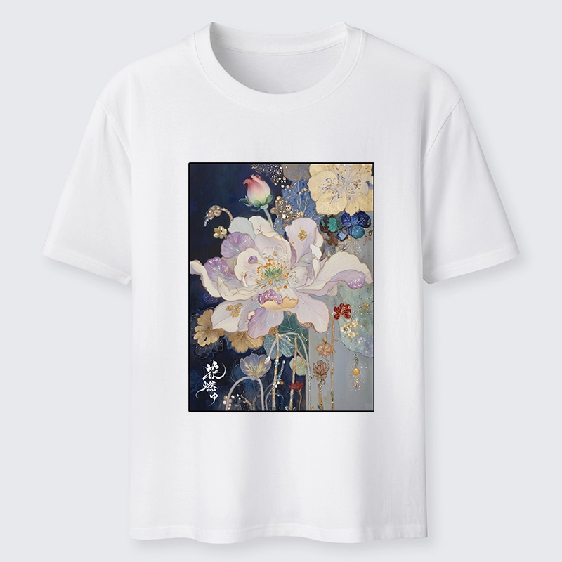 Tokyo-Tiger Golden Flower Bloom In The Night Classic T-Shirt