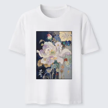 Tokyo-Tiger Golden Flower Bloom In The Night Classic T-Shirt