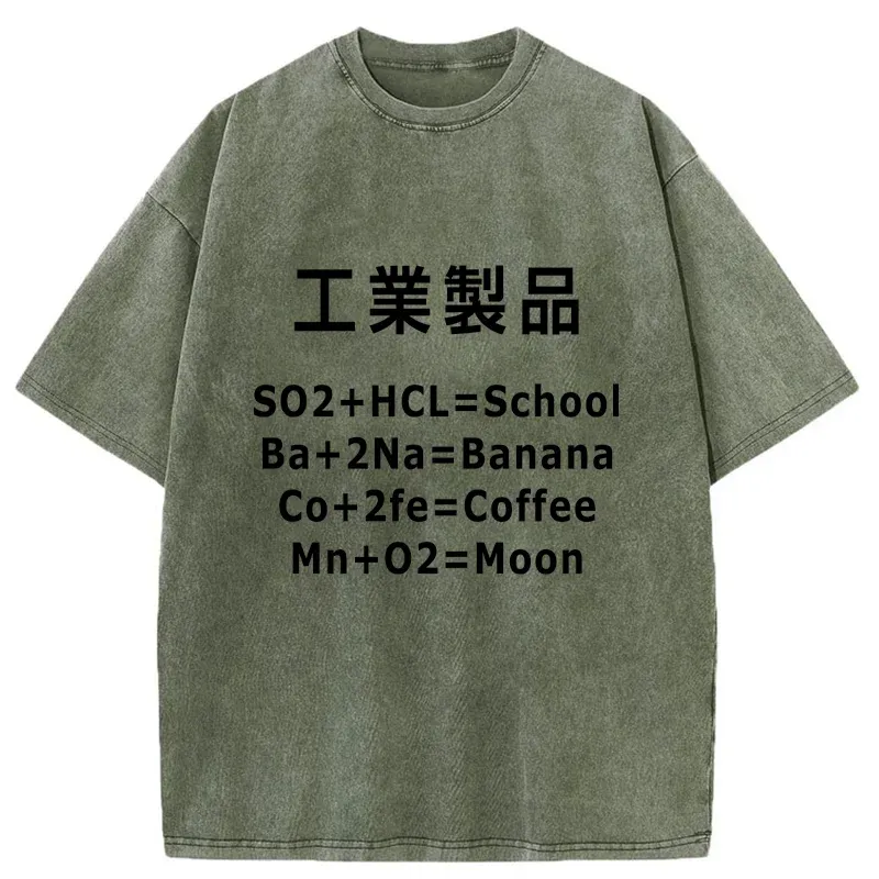 Tokyo-Tiger Chemical Manufacturing Funny Washed T-Shirt