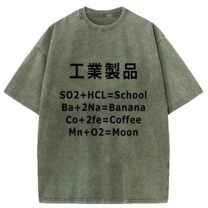 Tokyo-Tiger Chemical Manufacturing Funny Washed T-Shirt