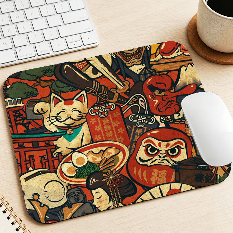 Tokyo-Tiger Japanese Traditional Elements Mouse Pad