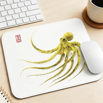 Tokyo-Tiger Retro Octopus Japanese Mouse Pad