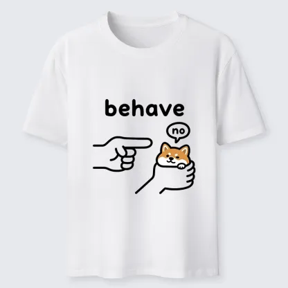 Tokyo-Tiger Funny Shiba Refusing To Behave Classic T-Shirt
