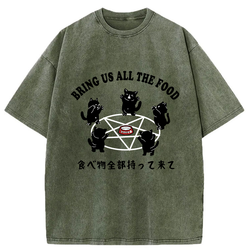 Tokyo-Tiger Bring All The Food Washed T-Shirt