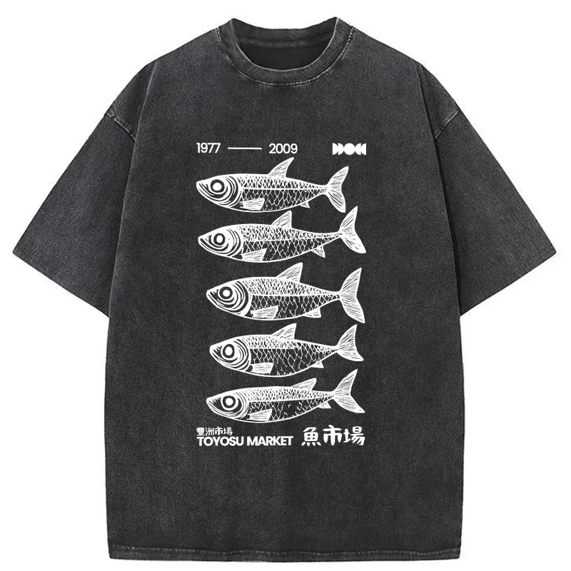 Tokyo-Tiger Tokyo Fish Market Washed T-Shirt