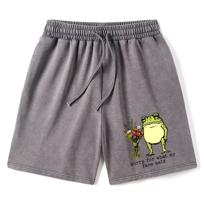Tokyo-Tiger Frog Sorry Mode Activated Washed Shorts Sale
