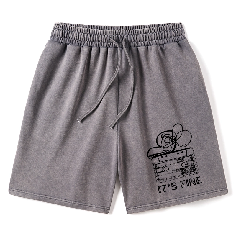 Tokyo-Tiger Cassette Fine Meme Washed Shorts