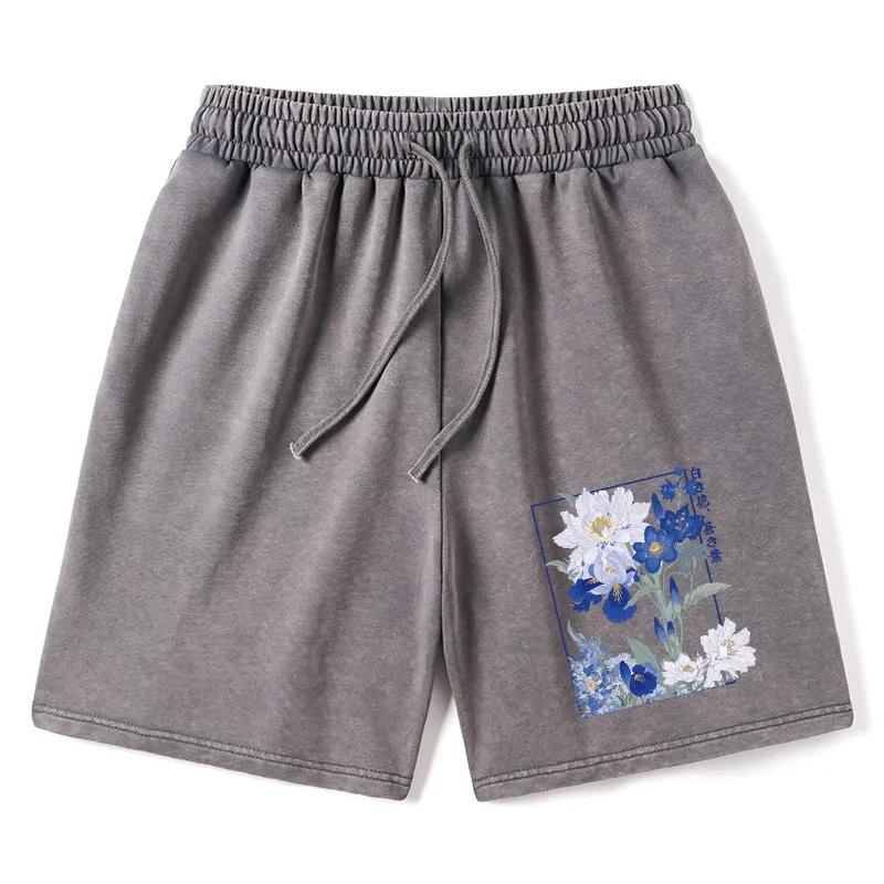 Tokyo-Tiger Blossoms Of The Firmament Washed Shorts