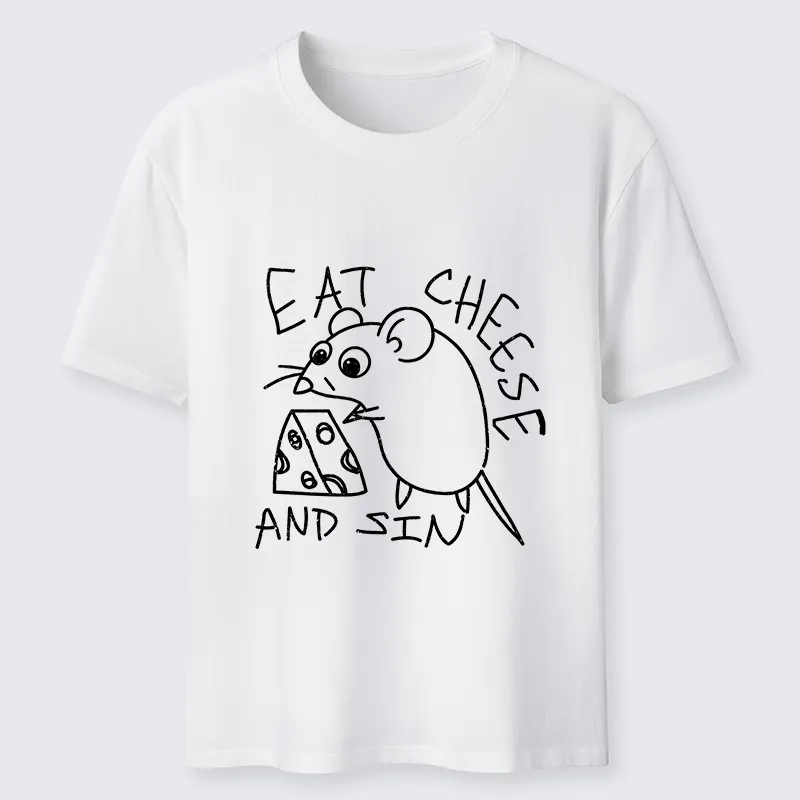 Tokyo-Tiger Cheese Obsessed Mouse Funny Art Classic T-Shirt