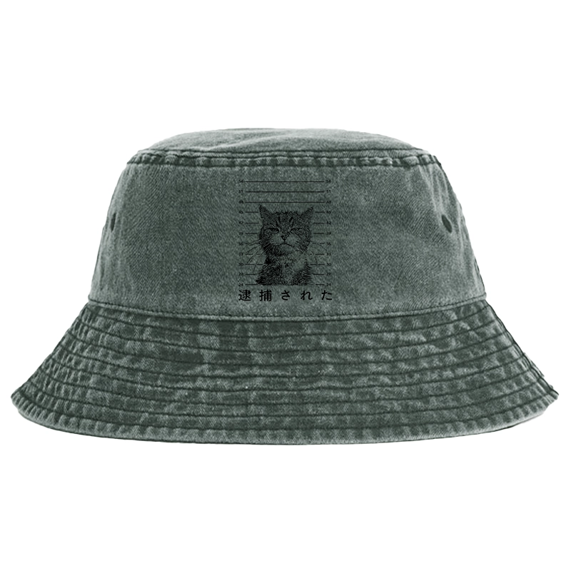 Tokyo-Tiger Cat That Was Arrested Washed Bucket Hat