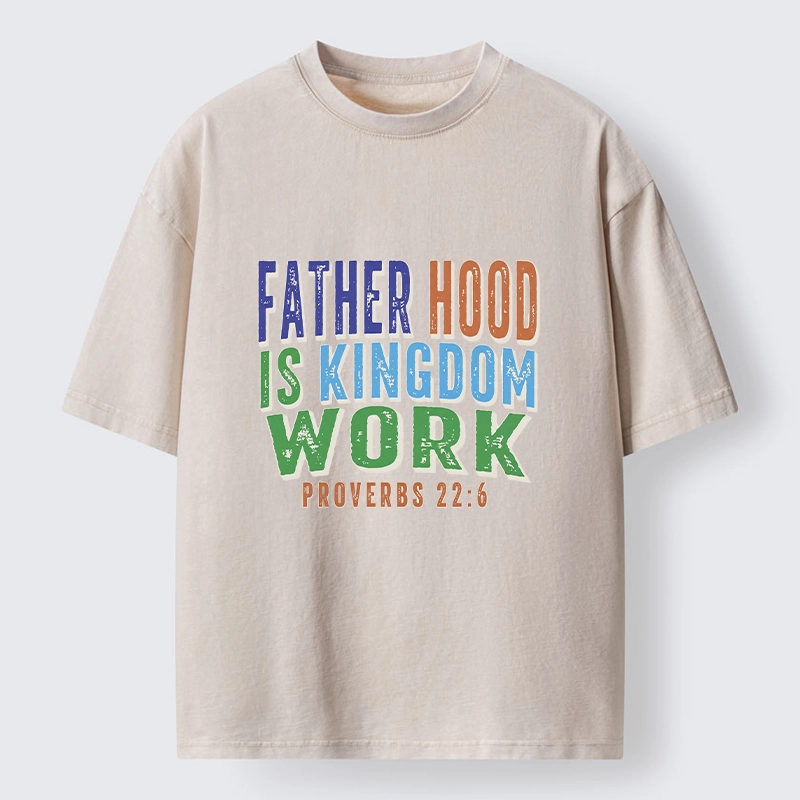 Tokyo-Tiger Dad Life Proverbs Quote Washed T-Shirt