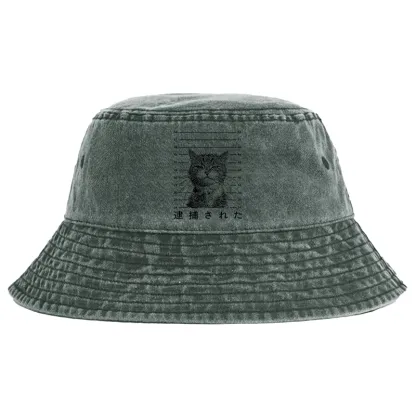 Tokyo-Tiger Cat That Was Arrested Washed Bucket Hat