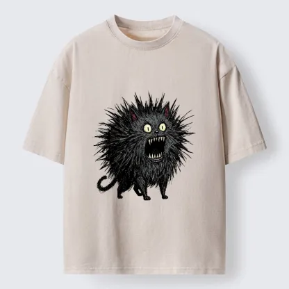 Tokyo-Tiger Feral Cat Having A Total Meltdown Washed T-Shirt