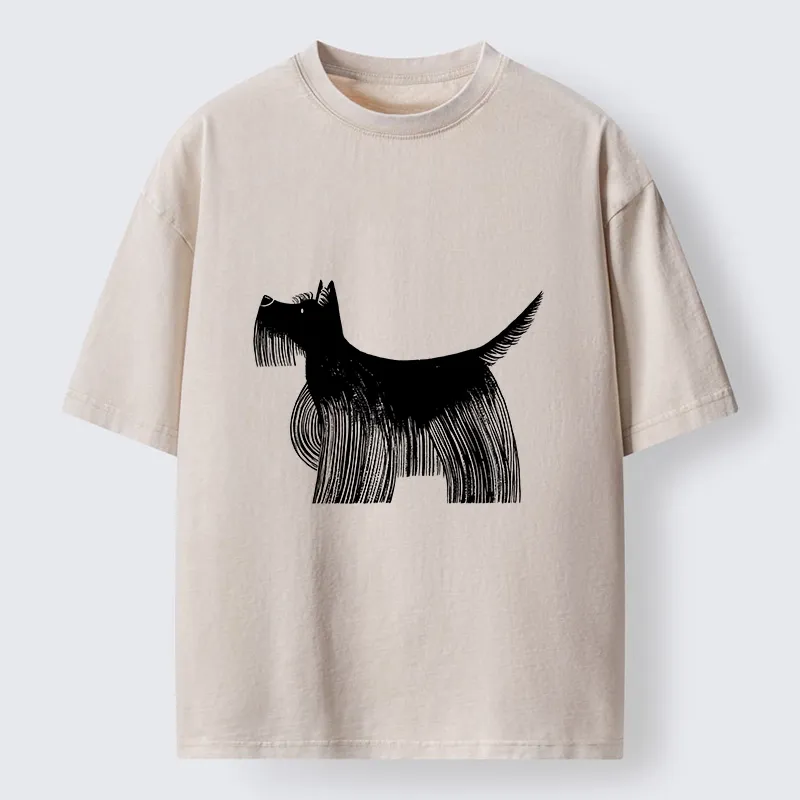 Tokyo-Tiger Minimalist Dog Art That Pops Off Washed T-Shirt Sale