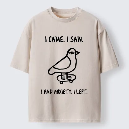 Tokyo-Tiger Funny Meme Bird Just Needs A Break Washed T-Shirt