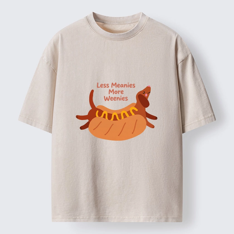 Tokyo-Tiger Positive Vibes Only With The Weenie Dog Washed T-Shirt