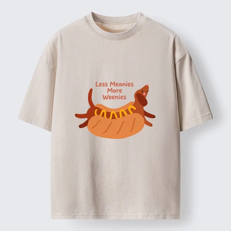 Tokyo-Tiger Positive Vibes Only With The Weenie Dog Washed T-Shirt