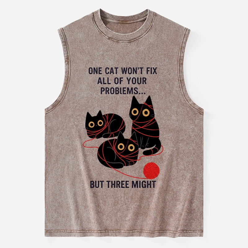 Tokyo-Tiger Three Cats Fix All Problems Washed Tank