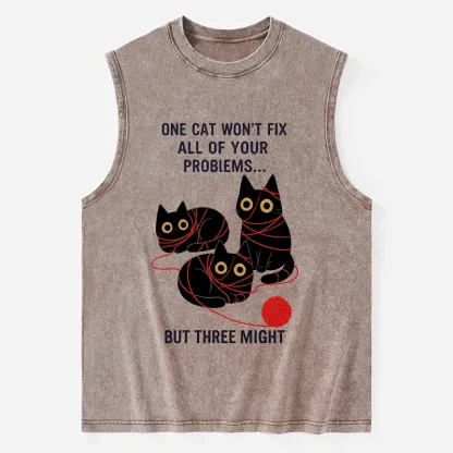 Tokyo-Tiger Three Cats Fix All Problems Washed Tank