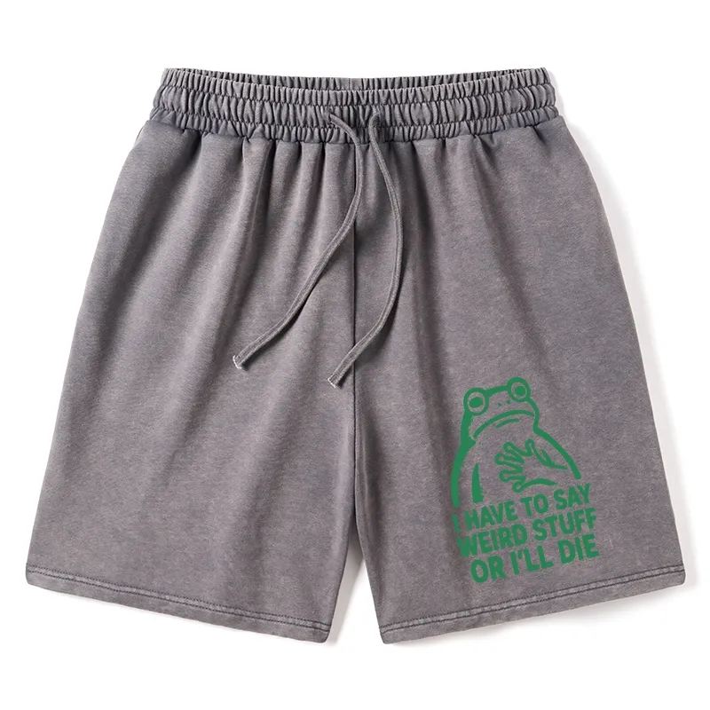 Tokyo-Tiger Weird Frog Funny Meme Washed Shorts Sale