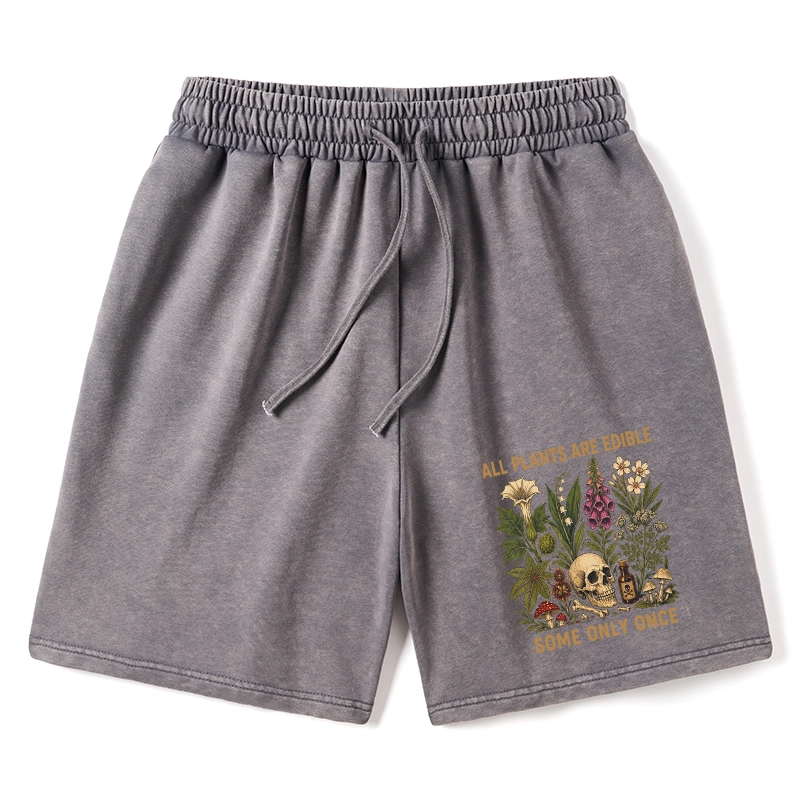 Tokyo-Tiger Edible Plants Some Only Once Joke Washed Shorts