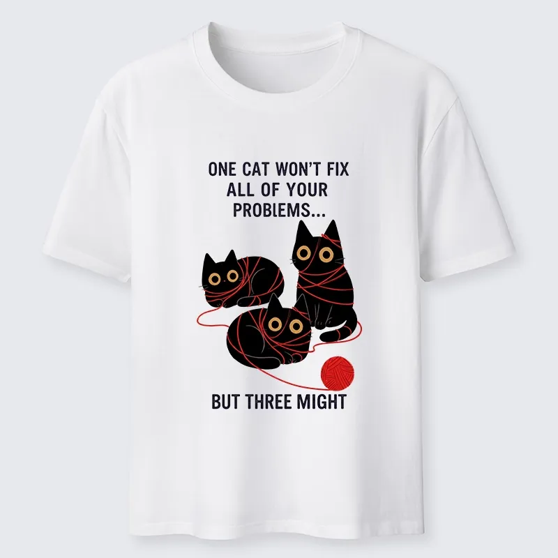 Tokyo-Tiger Three Cats Fix All Problems Classic T-Shirt Sale