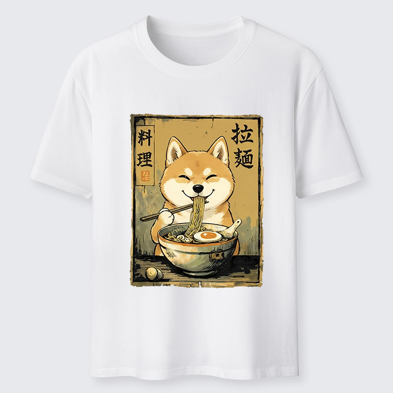 Tokyo-Tiger Happy Shiba Eating Ramen Classic T-Shirt