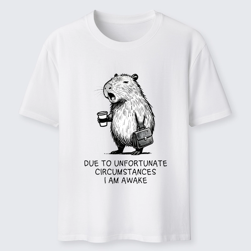 Tokyo-Tiger Capybara Is Awake Against Its Will Classic T-Shirt