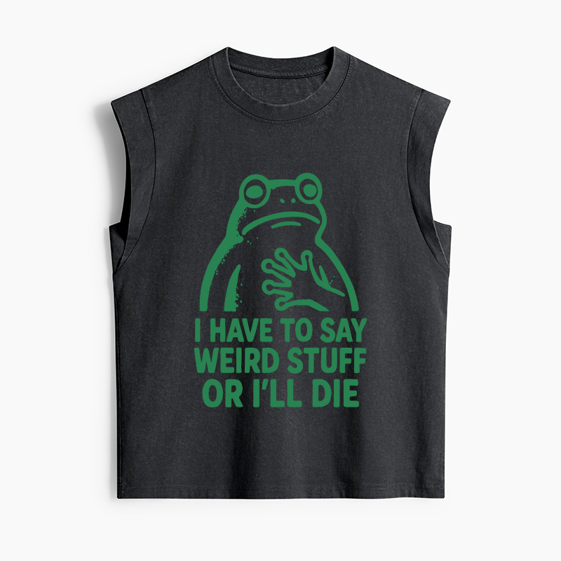 Tokyo-Tiger Weird Frog Funny Meme Women's Washed Tank Tops